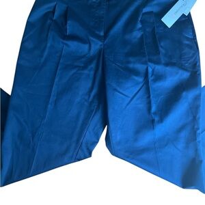 Liz Claiborne Blue Trousers Pleated Front Side Pockets Size 14